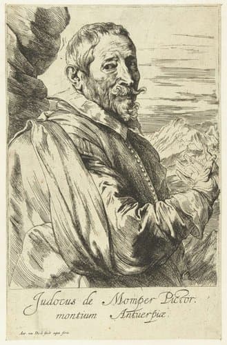 Portret van Joos de Momper by Anthony van Dyck