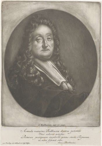 Zelfportret van Ludolf Bakhuysen by Jacob Gole