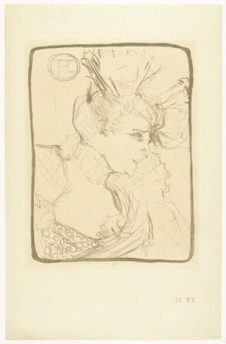 Portret van variété-artiste Marcelle Lender by Henri de Toulouse-Lautrec