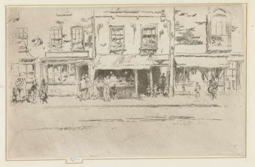 The Fish-Shop, Busy Chelsea by James Abbott McNeill Whistler