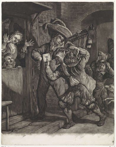 Loterij van Grootebroek, 1694 by Cornelis Dusart