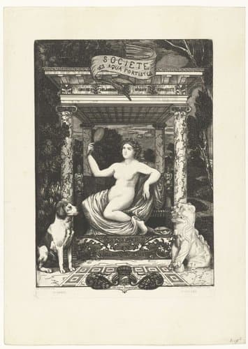 Frontispice pour un album de la Société des aquafortistes by Félix Bracquemond