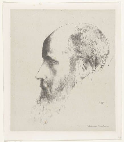 Portret van Edouard Vuillard by Odilon Redon
