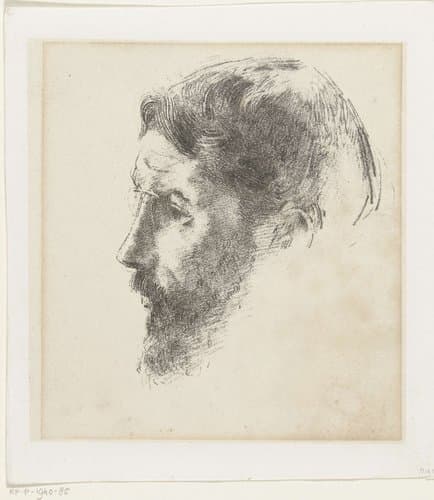 Portret van Pierre Bonnard by Odilon Redon
