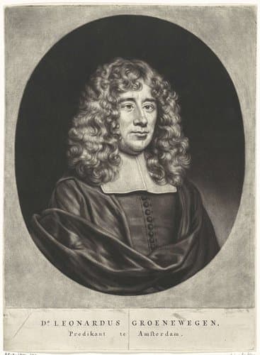Portret van Leonardus Groenewegen by Jacob Gole