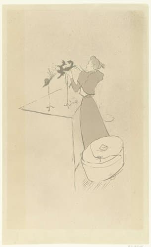Portret van hoedenmaakster Renée Vert by Henri de Toulouse-Lautrec