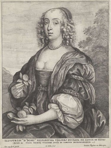 Portret van Mary Villiers by Wenceslaus Hollar