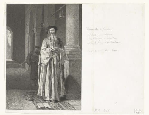 Farizeeër en tollenaar bidden in tempel by Félix Bracquemond