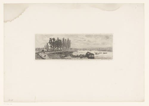 La borde de la Seine à Besons by Maxime François Antoine Lalanne