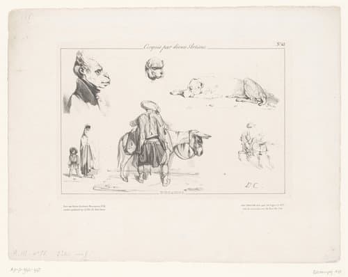 Zes voorstellingen van figuren en dieren by Alexandre-Gabriel Decamps