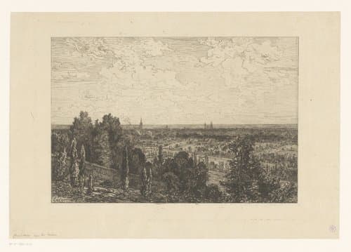 Bordeaux Vue de Cenon by Maxime François Antoine Lalanne