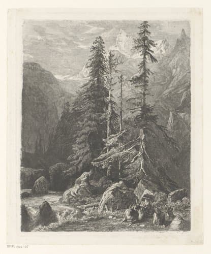 Essais de gravure a l'eau forte by Alexandre Calame