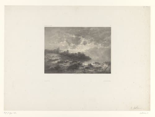 Landschap met meer by Alexandre Calame