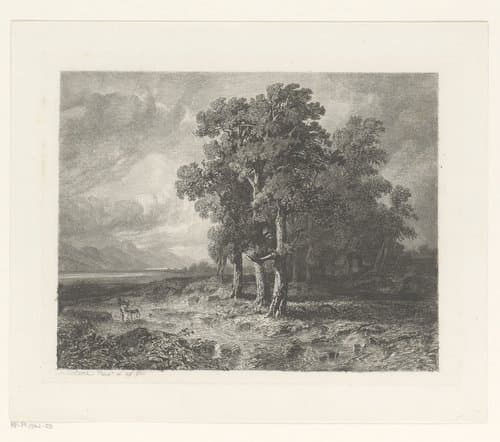 Berglandschap bij een Zwitsers meer by Alexandre Calame