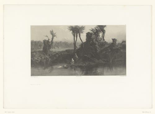 Mozes in het rieten mandje by Adolphe Mouilleron