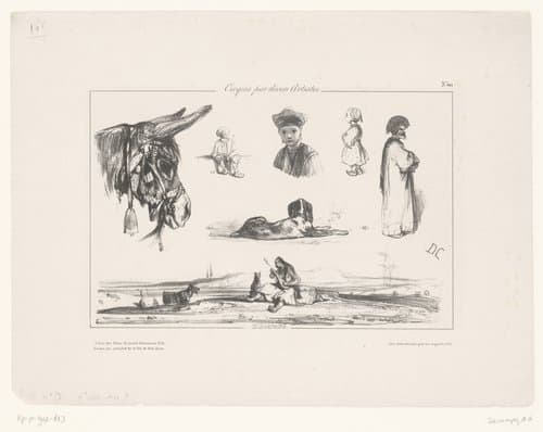 Croquis par divers artistes by Alexandre-Gabriel Decamps