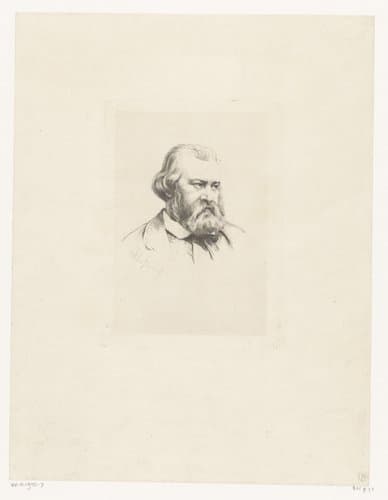 Portret van Jean-François Millet by Fabien Henri Alasonière