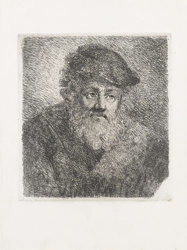 Oude man met baard en muts by Cornelia Scheffer-Lamme