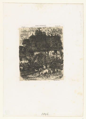 La ferme couverte de chaume by Rodolphe Bresdin