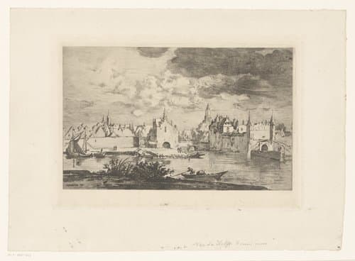 Gezicht op Delft by Maxime François Antoine Lalanne