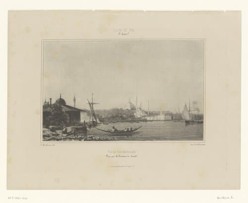 Gezicht op Constantinopel by Adolphe Mouilleron