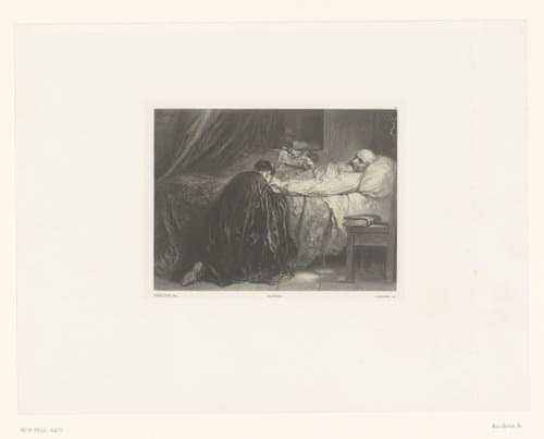 Dood van Christoffel Columbus by Adolphe Mouilleron