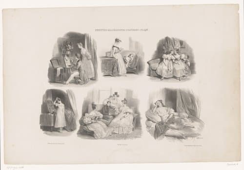 Kleine en gevarieerde taferelen van Aubert by Achille Devéria