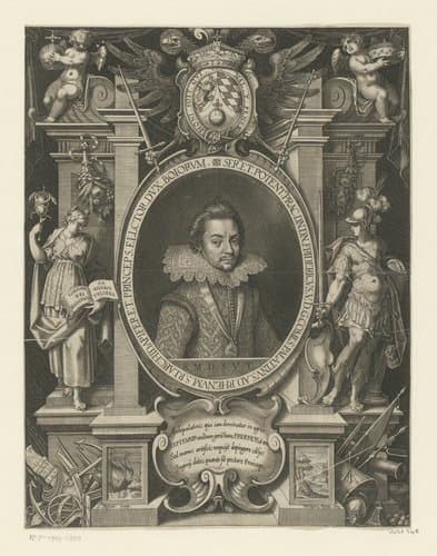 Portret van Frederik V by Lucas Kilian