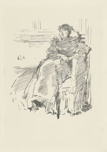 Vrouw op een bank by James Abbott McNeill Whistler