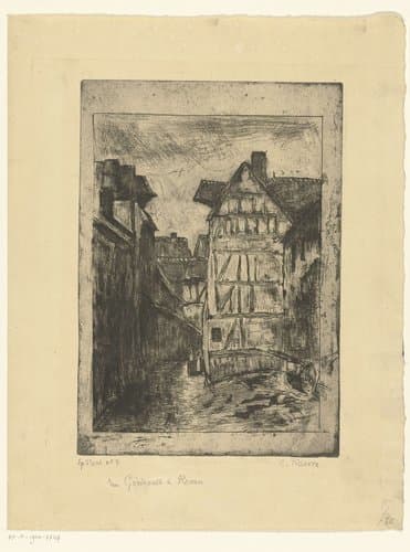 De Rue Géricault in Rouen by Camille Jacob Pissarro
