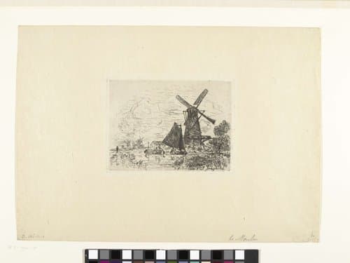 Molens bij Rotterdam by Johan Barthold Jongkind
