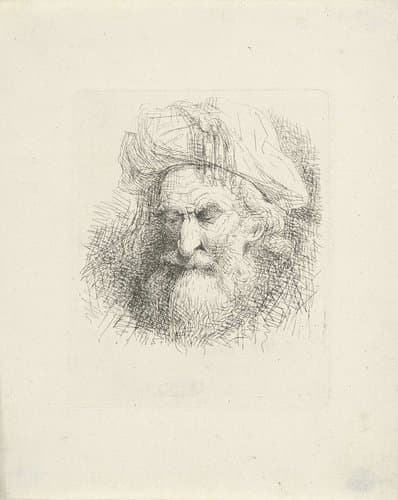Oude man met baard by Jacobus Ludovicus Cornet