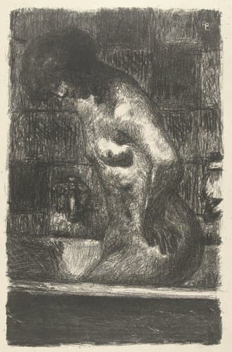 Femme debout dans sa baignoire by Pierre Bonnard