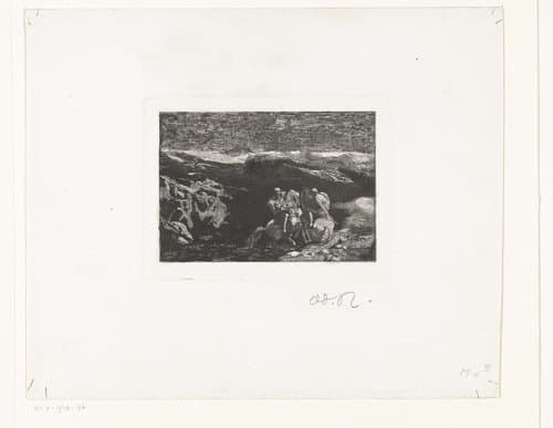 Lutte de Cavaliers by Odilon Redon