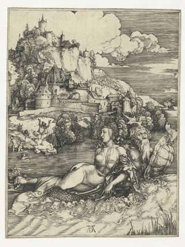 Ontvoering door het zeemonster by Albrecht Dürer