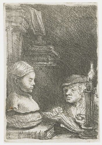 Man drawing from a cast by Rembrandt van Rijn