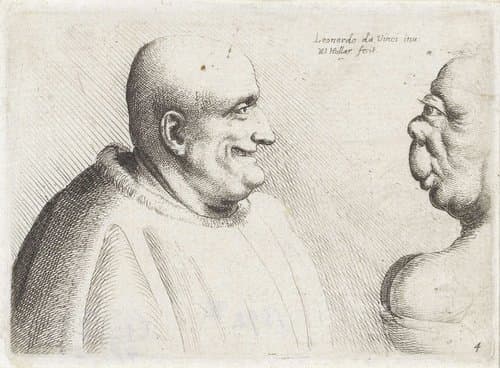 Karikaturen, koppen en misvormingen naar Leonardo da Vinci by Wenceslaus Hollar