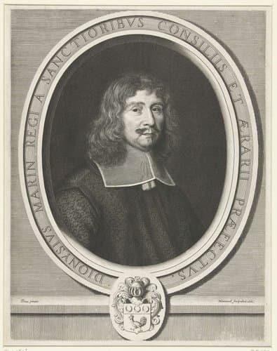 Portret van Denis Marin by Robert Nanteuil
