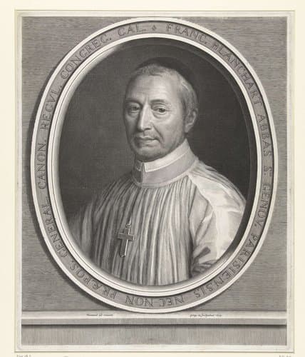 Portret van François Blanchart by Robert Nanteuil