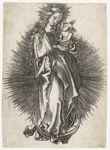 Maria met kind op de maansikkel by anonymous