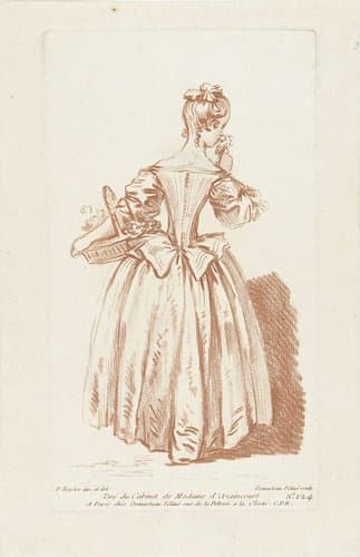 Jonge vrouw met bloemenmand by Gilles Demarteau