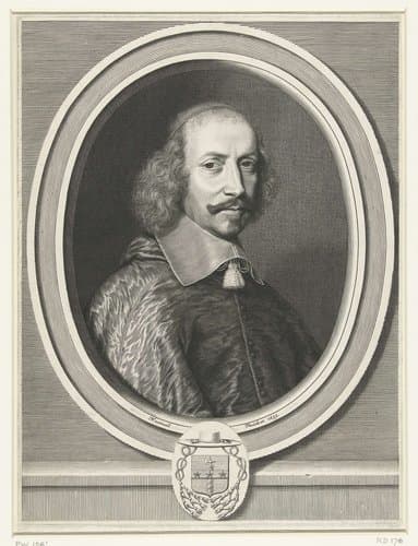 Portret van Jules Mazarin by Robert Nanteuil