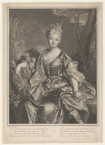 Portret van Marguerite Henriette de La Briffe Le Bret als Ceres