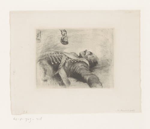 Dode huzaar by Adolph Menzel