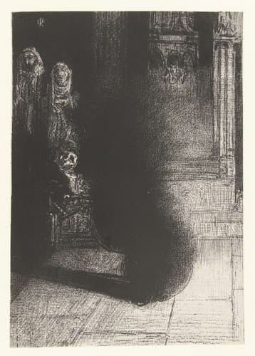 De zwarte vlammen by Odilon Redon