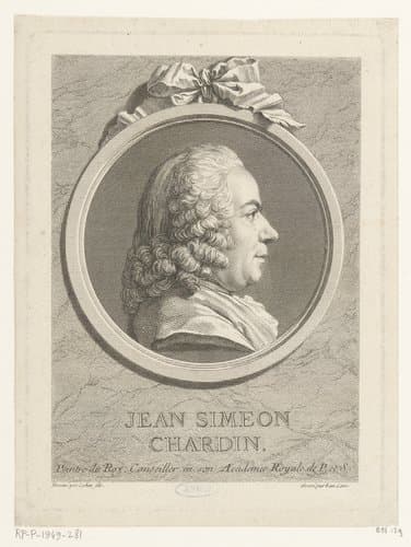 Portret van Jean Baptiste Siméon Chardin by Laurent Cars