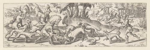 Jacht op herten by Etienne Delaune