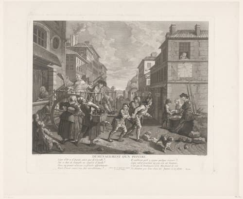 Verhuizing van een schilder by Claude Augustin Duflos