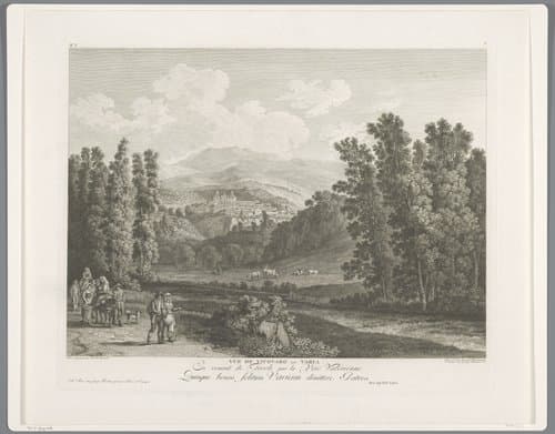 Gezicht op Vicovaro by Balthasar Anton Dunker