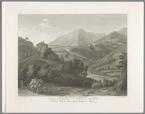 Gezicht op de San Cosimato by Balthasar Anton Dunker